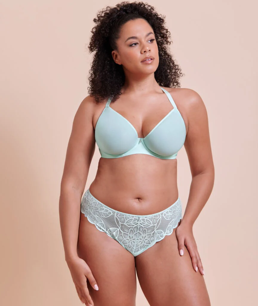 Curvy Kate Smoothie Spacer Moulded T-Shirt Plunge Bra - Pale Mint - Image 8
