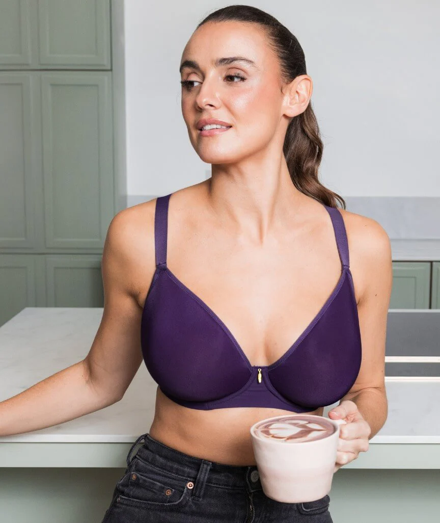 Curvy Kate Smoothie Spacer T-Shirt Plunge Bra - Deep Purple - Image 8