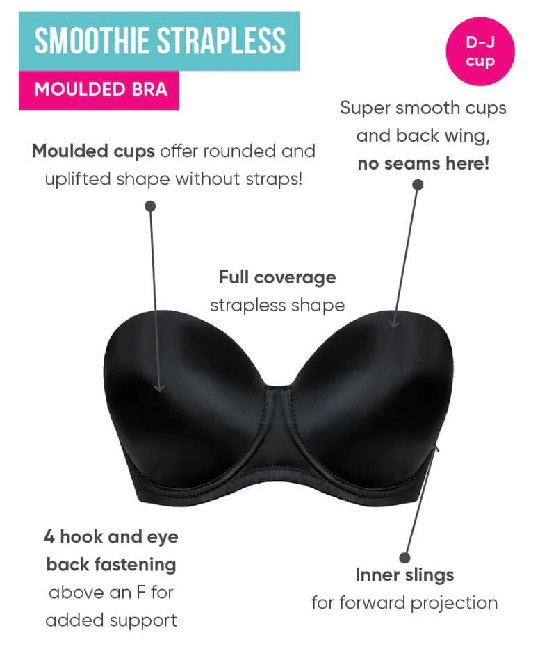 Curvy Kate Smoothie Strapless Moulded Bra - Black - Image 10