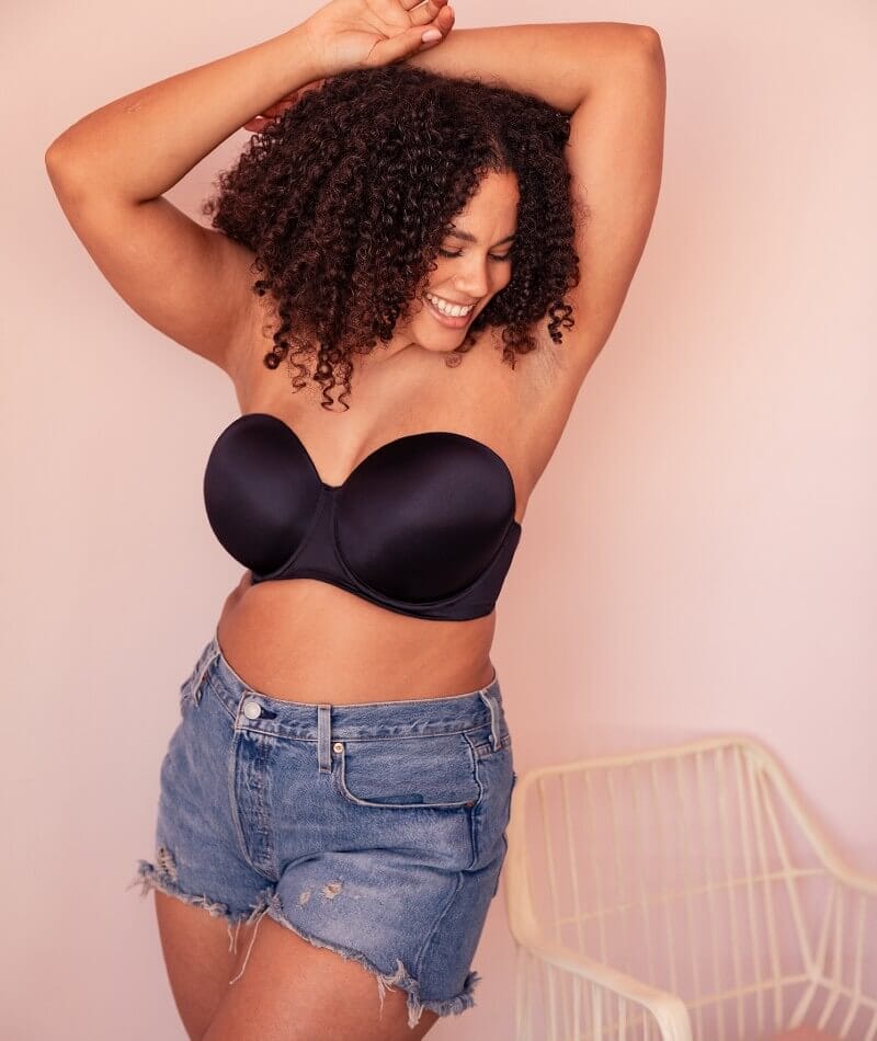 Curvy Kate Smoothie Strapless Moulded Bra - Black - Image 6