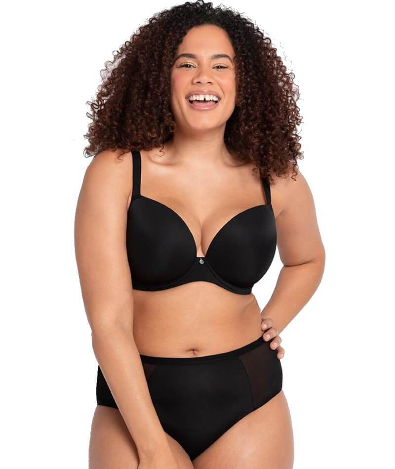 Curvy Kate Smoothie T-Shirt Plunge Bra - Black - Image 8