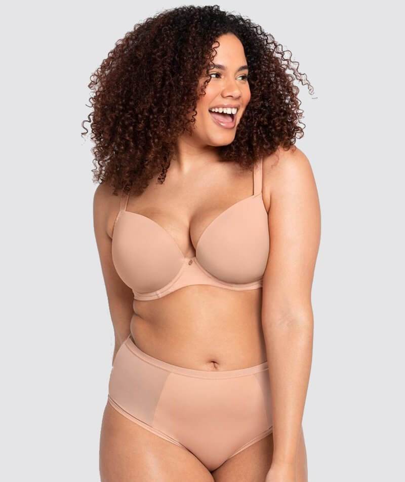 Curvy Kate Smoothie T-Shirt Plunge Bra - Latte - Image 6