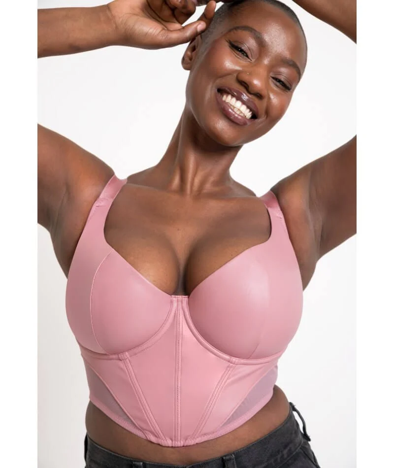Curvy Kate Storm Longline Balcony Bra - Dusky Rose - Image 3