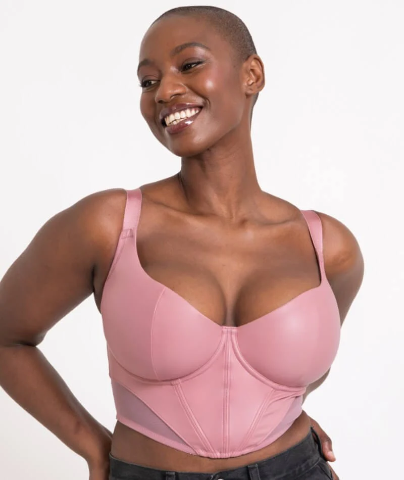 Curvy Kate Storm Longline Balcony Bra - Dusky Rose - Image 4