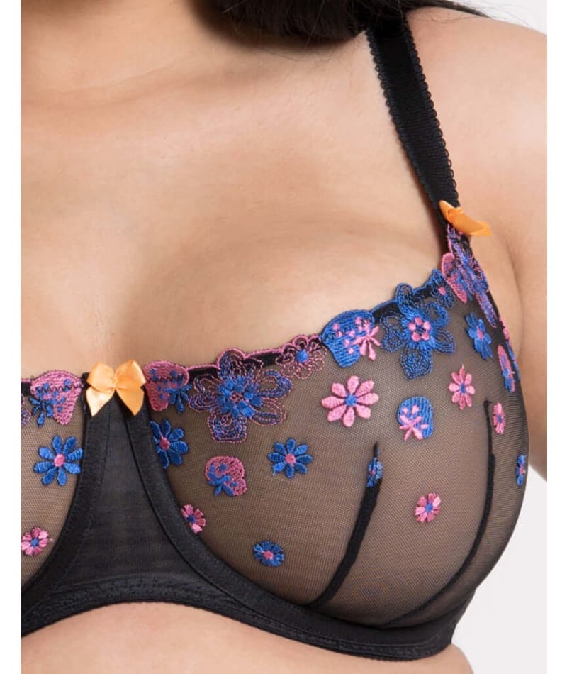 Curvy Kate Strawberry Crush Balcony Bra - Black Multi - Image 3