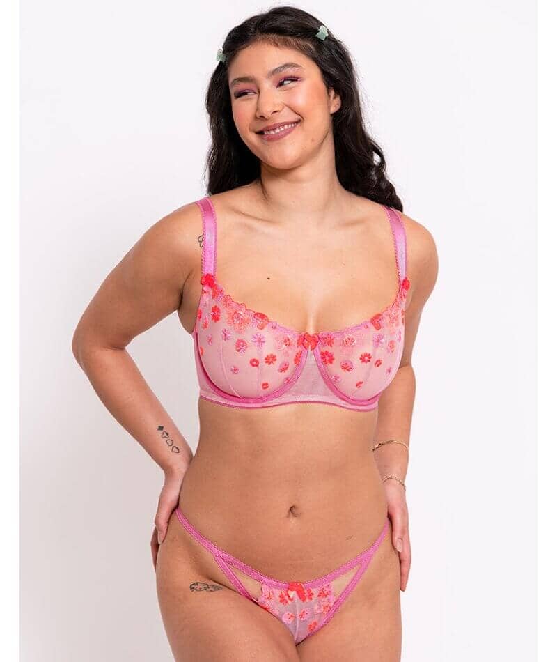 Curvy Kate Strawberry Crush Brazilian Brief - Pink Multi - Image 3