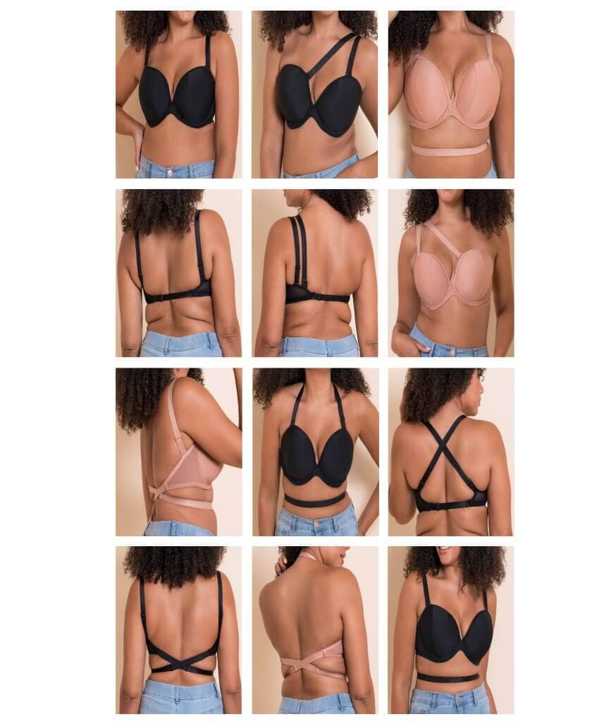 Curvy Kate Superhero Multiway Padded Plunge Bra - Black - Image 14