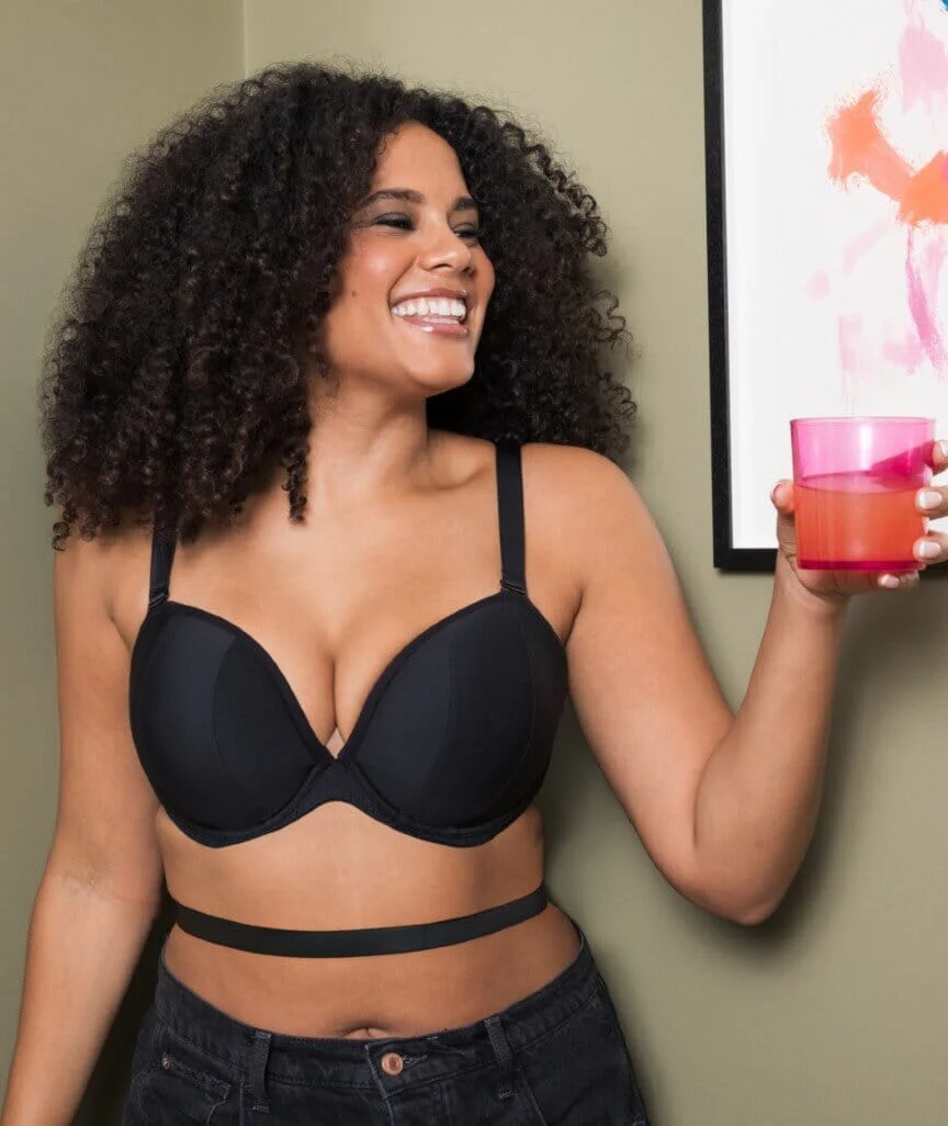 Curvy Kate Superhero Multiway Padded Plunge Bra - Black - Image 2