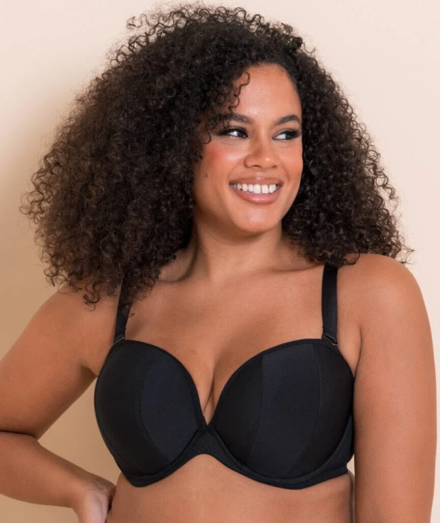Curvy Kate Superhero Multiway Padded Plunge Bra - Black - Image 6