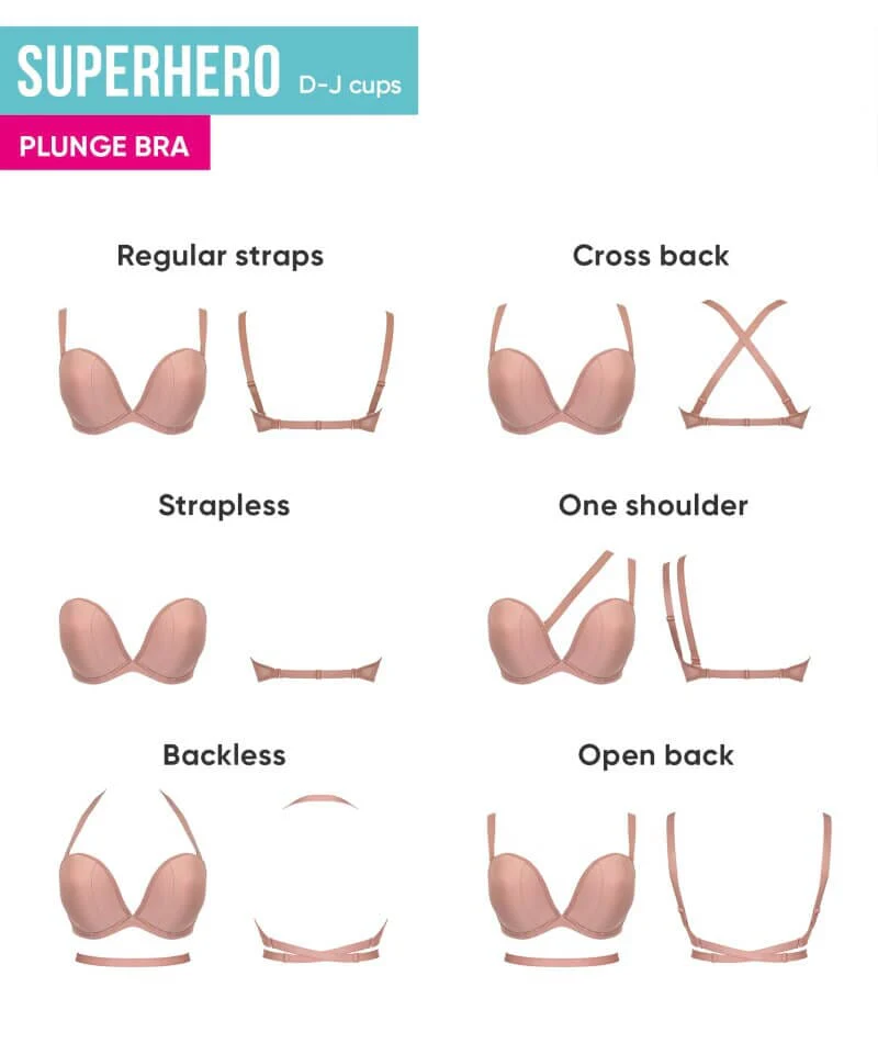 Curvy Kate Superhero Multiway Padded Plunge Bra - Latte - Image 17
