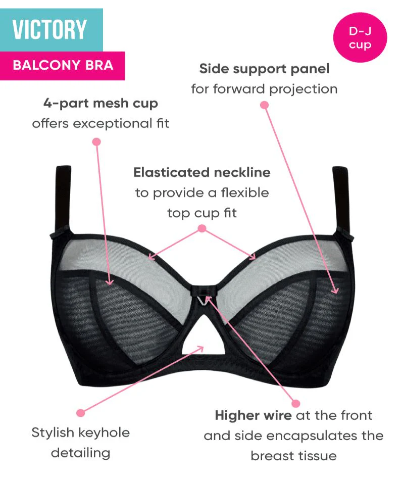 Curvy Kate Victory Balcony Bra - Black - Image 8