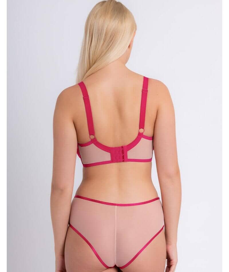 Curvy Kate Victory Wild Balcony Bra - Hot Pink/ Blush - Image 5
