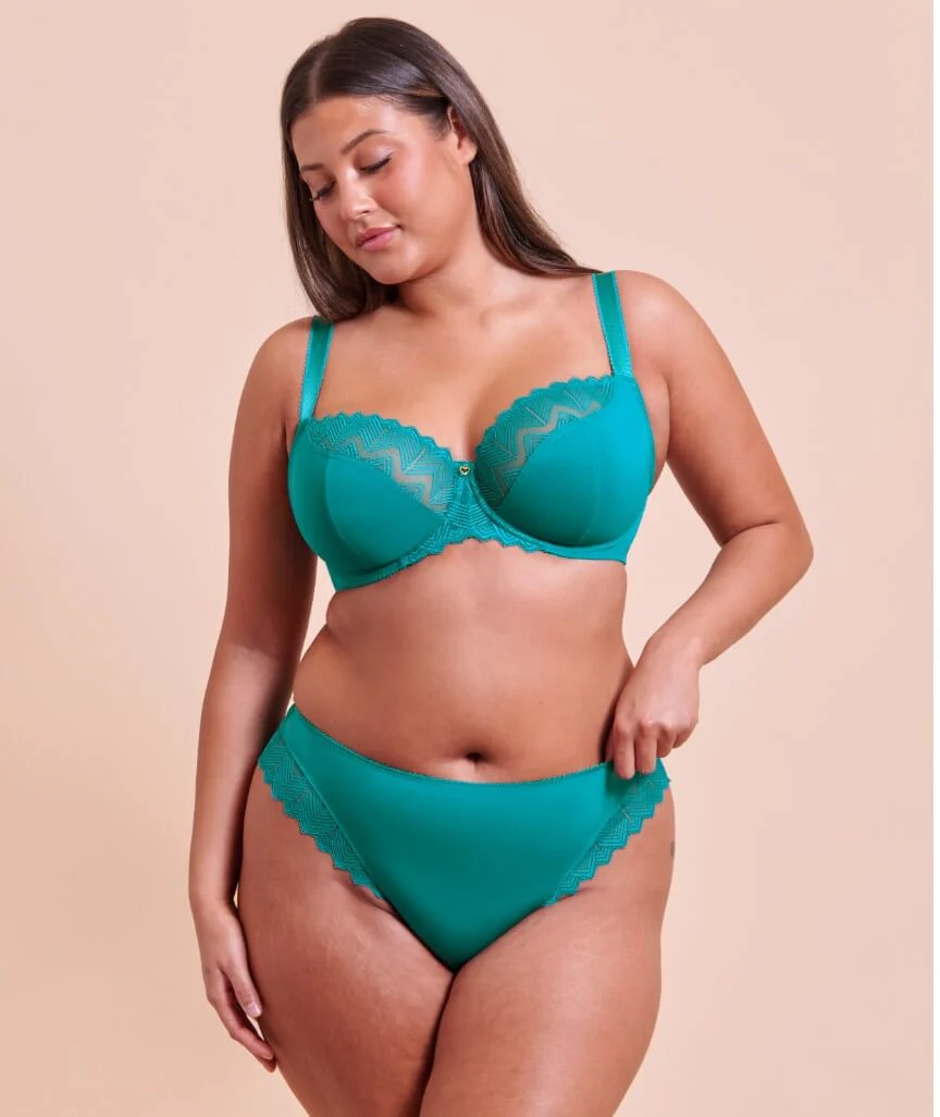 Curvy Kate Wild One Balcony Bra - Teal Blue - Image 8