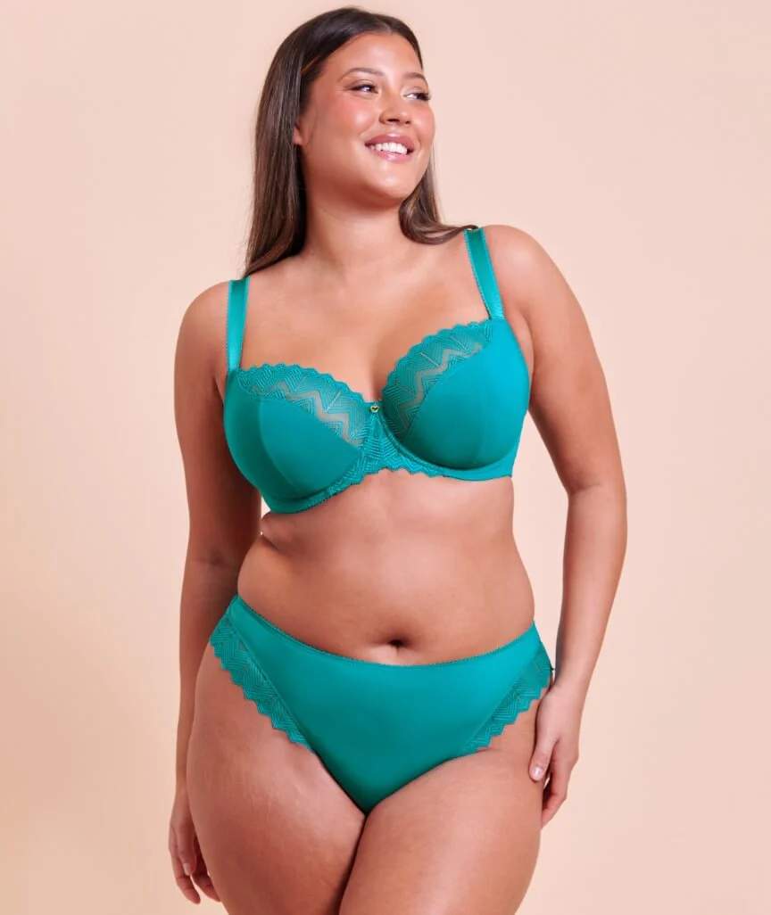 Curvy Kate Wild One Balcony Bra - Teal Blue - Image 3