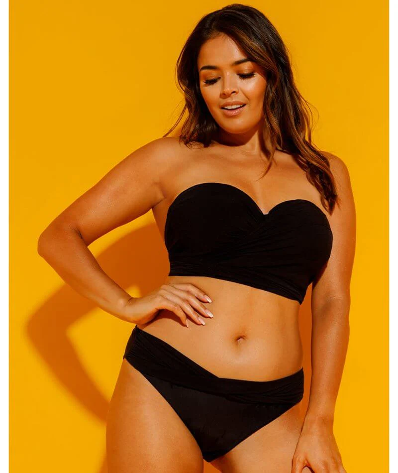 Curvy Kate Wrapsody Bandeau Bikini Top - Black - Image 2