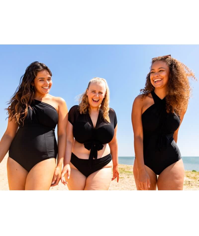 Curvy Kate Wrapsody Bandeau One Piece Swimsuit - Black - Image 12