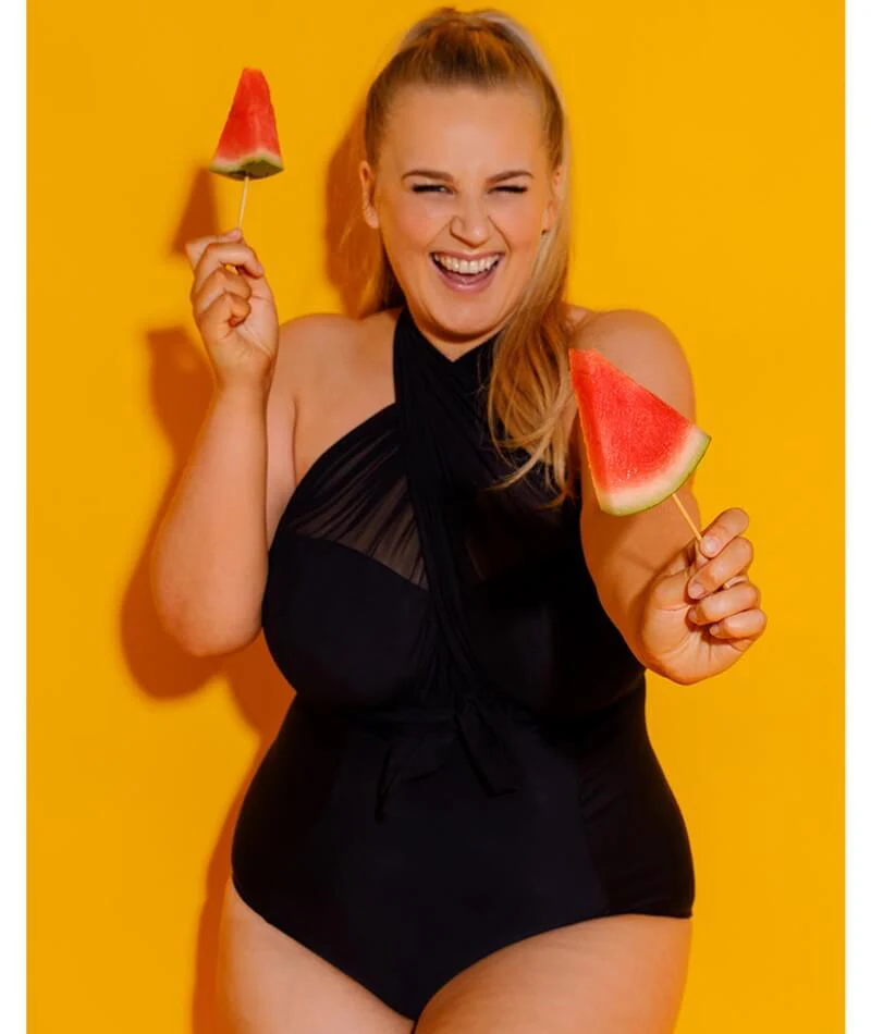 Curvy Kate Wrapsody Bandeau One Piece Swimsuit - Black - Image 14