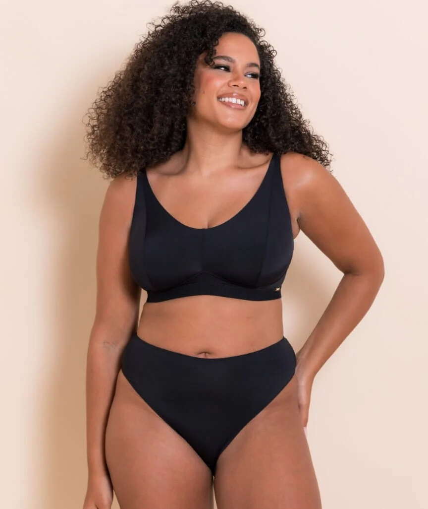 Curvy Kate Zen Wire-free Bralette - Black - Image 2