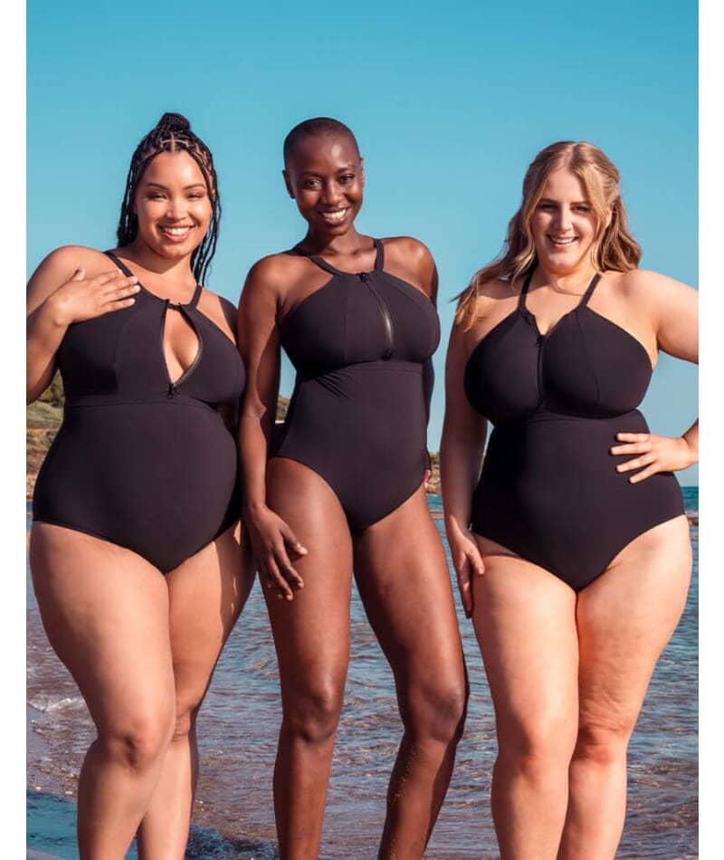 Curvy Kate Zip Tide Wire Free Multiway One Piece Swimsuit - Black - Image 11