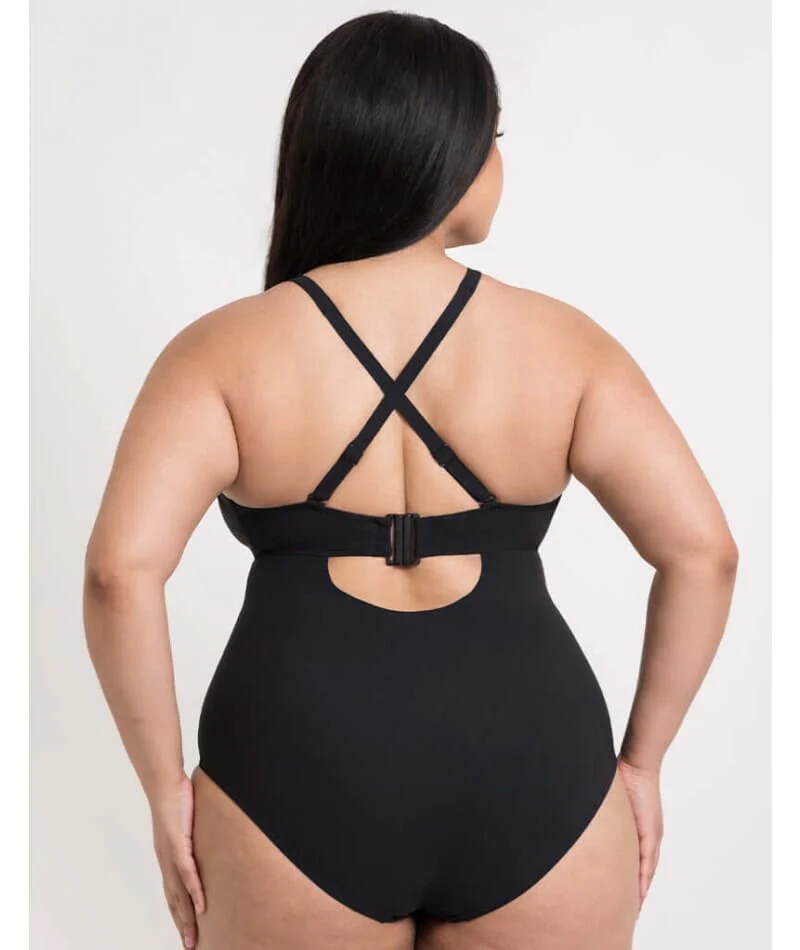 Curvy Kate Zip Tide Wire Free Multiway One Piece Swimsuit - Black - Image 4