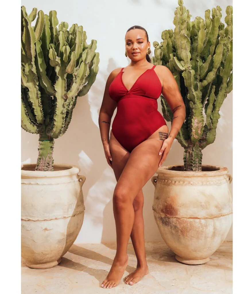 Curvy Kate Zip Tide Wire Free Multiway One Piece Swimsuit - Red - Image 8