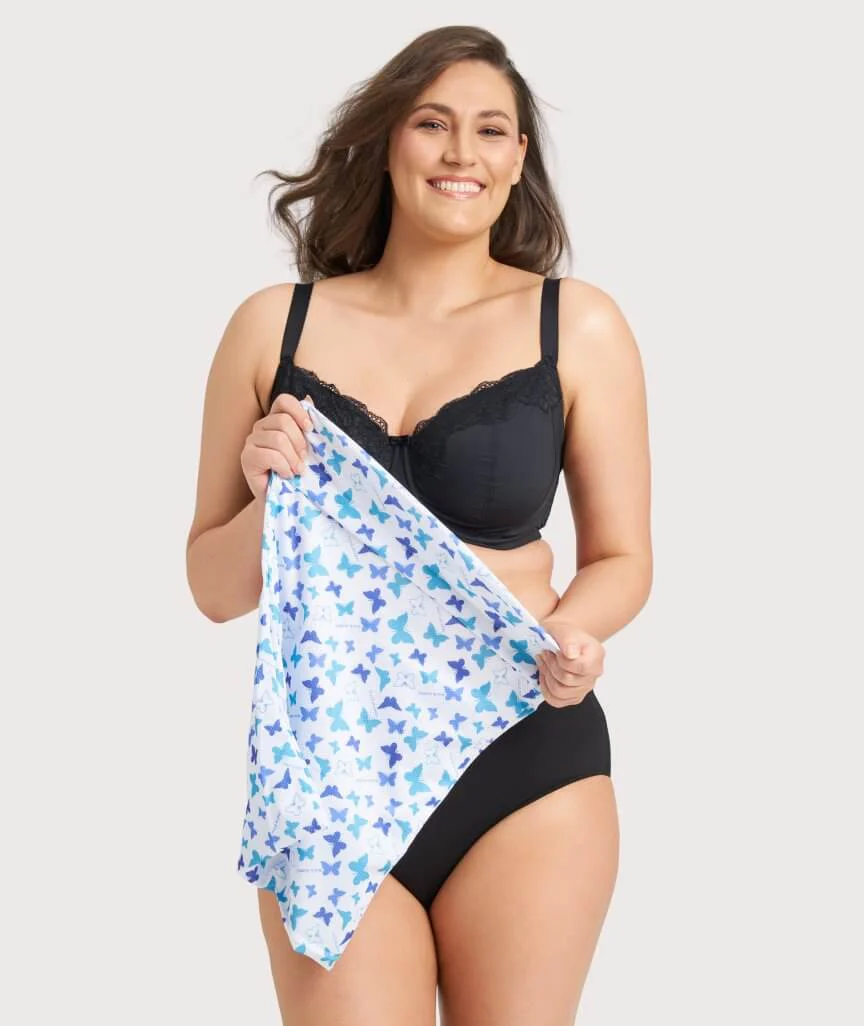 Curvy Lingerie Blue Butterfly Washbag - Large - Image 4