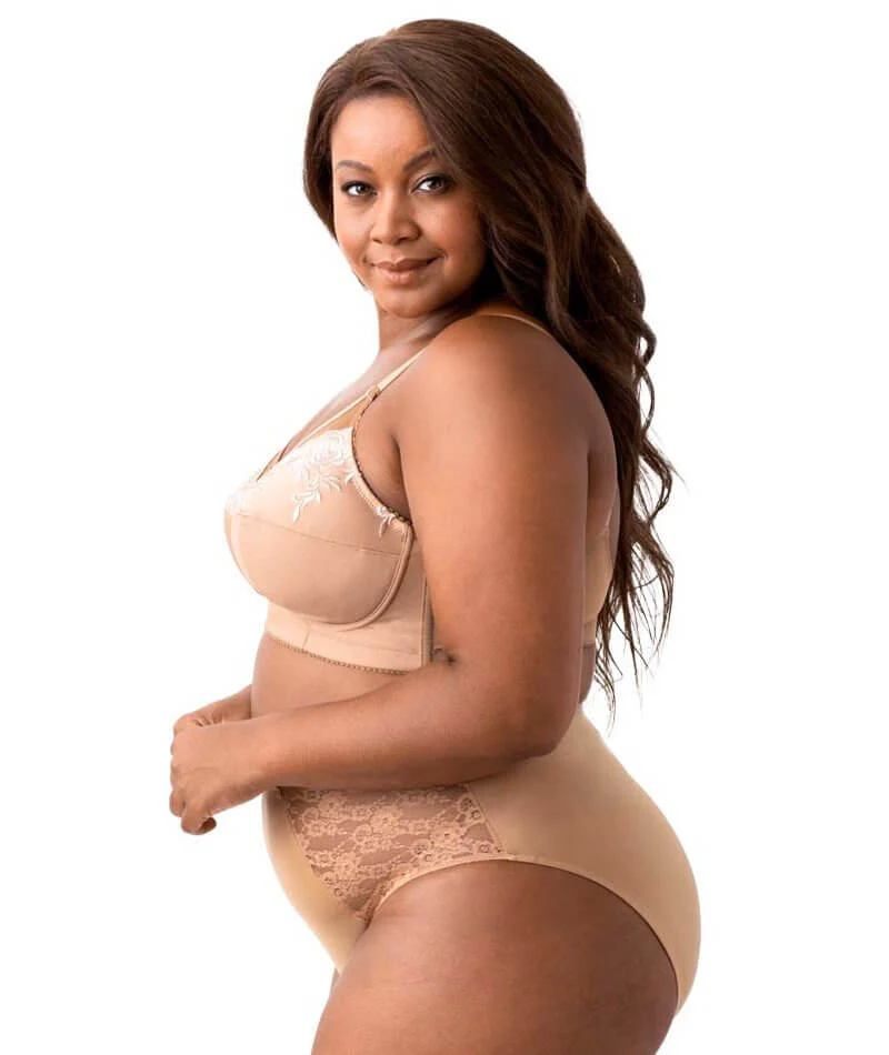 Elila Embroidered Wire-Free Bra - Mocha - Image 6