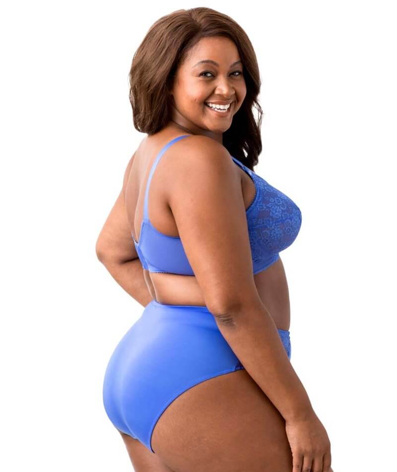 Elila Embroidered Lace Wire-Free Bra - Cobalt - Image 6