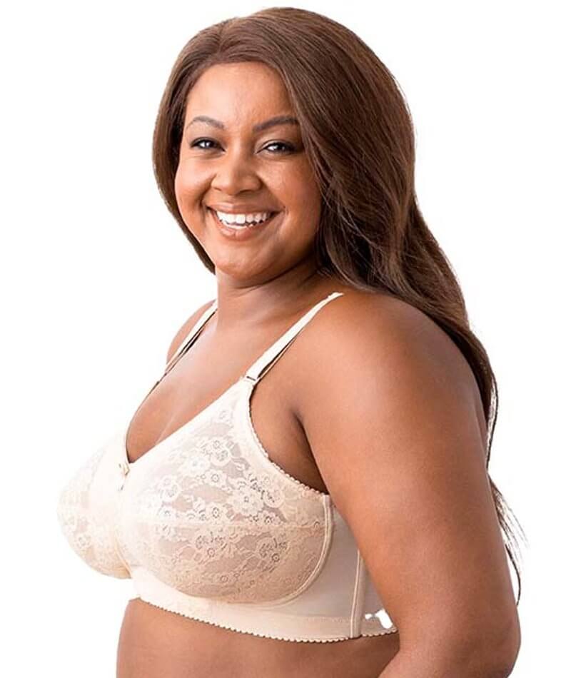 Elila Embroidered Lace Wire-Free Bra - Nude - Image 3