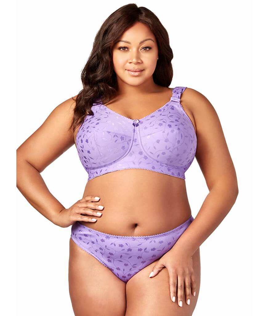 Elila Jacquard Wire-Free Bra - Lilac - Image 4