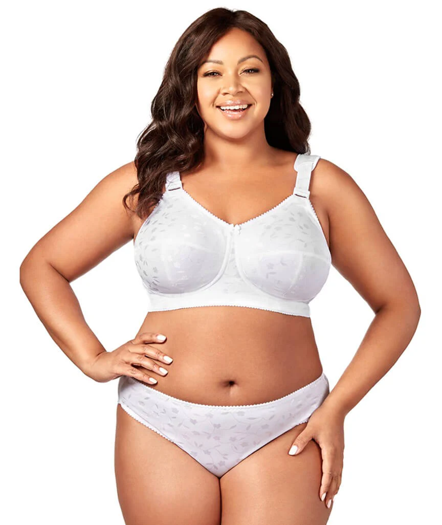 Elila Jacquard Wire-Free Bra - White - Image 4