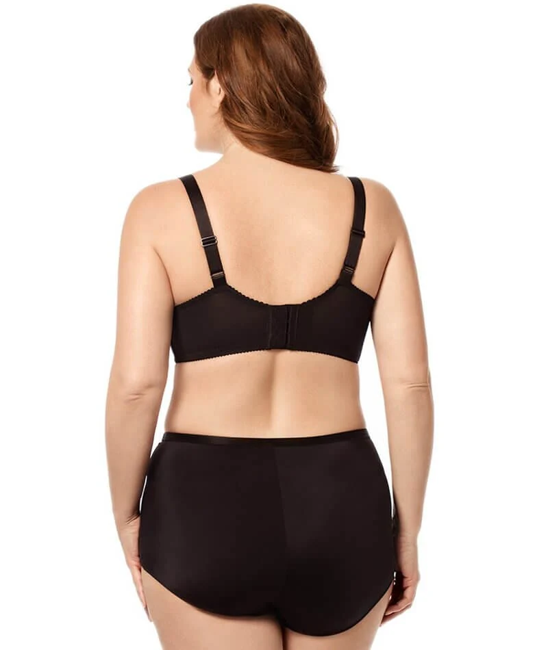 Elila Embroidered Microfiber Underwired Bra - Black Silver - Image 4