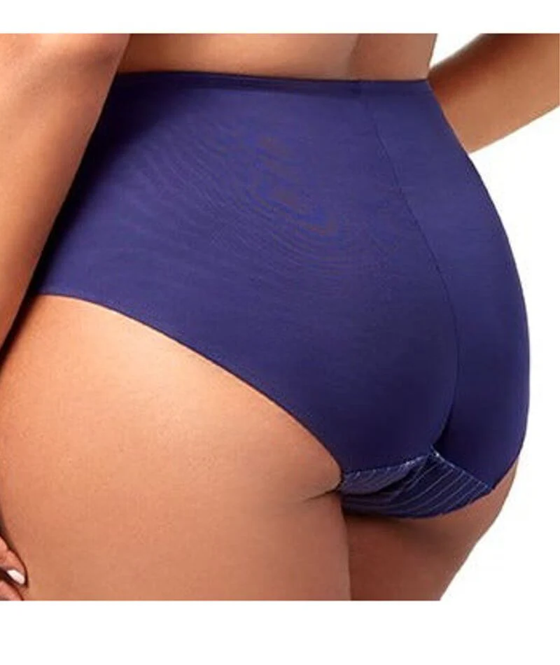 Elila Printed Lace Brief - Blue White - Image 2