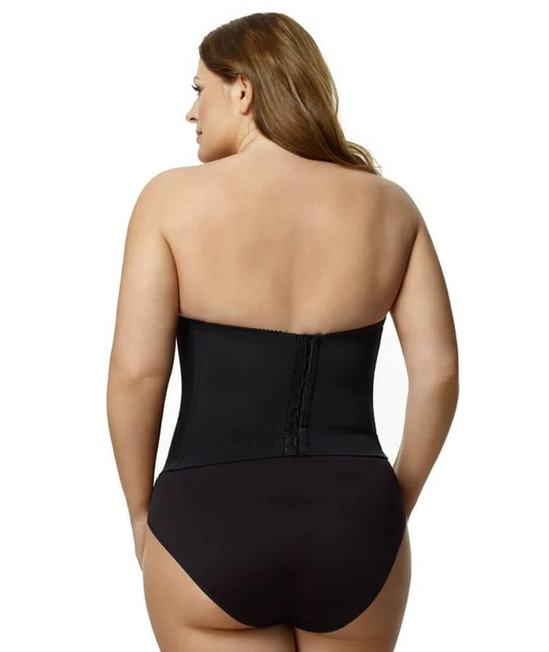 Elila Underwired Satin Strapless Longline - Black - Image 4