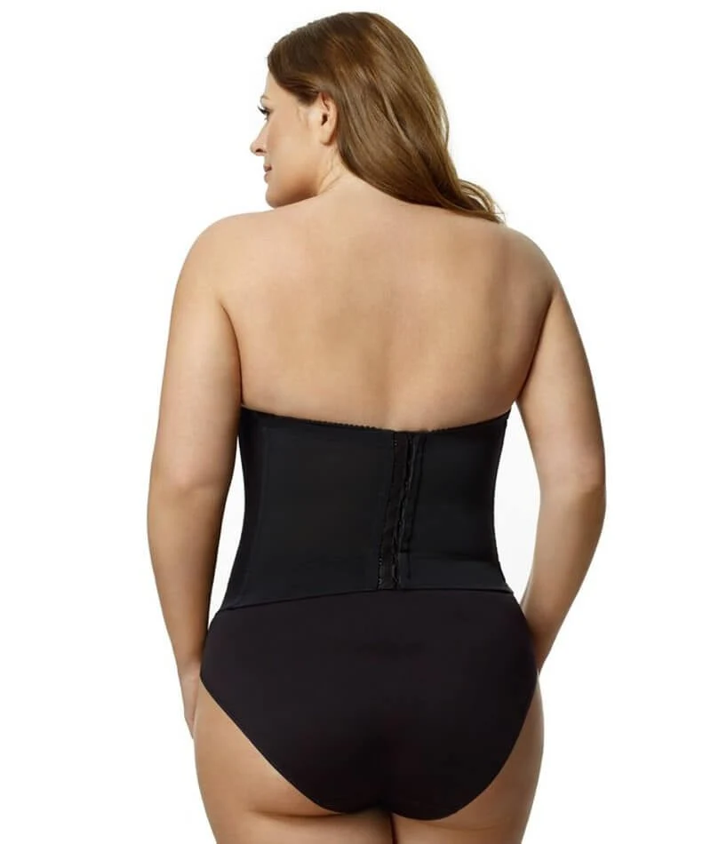 Elila Underwired Lace Strapless Longline Bra - Black - Image 2