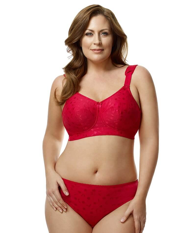 Elila Jacquard Brief - Red - Image 3