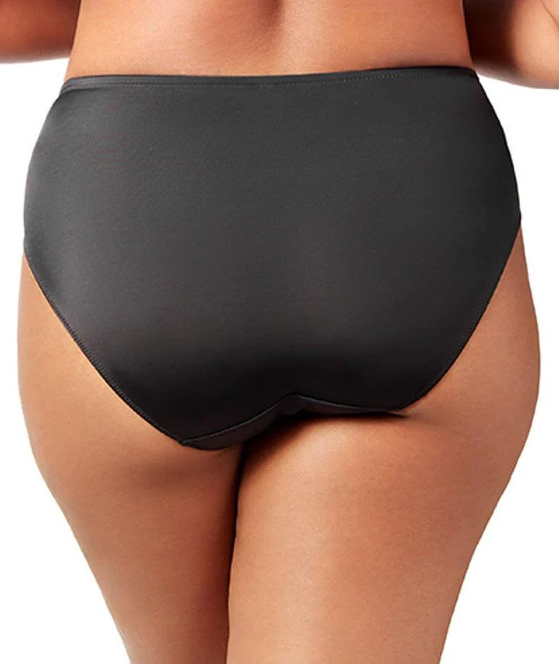 Elila Swiss Embroidered Microfiber Panty - Black - Image 2