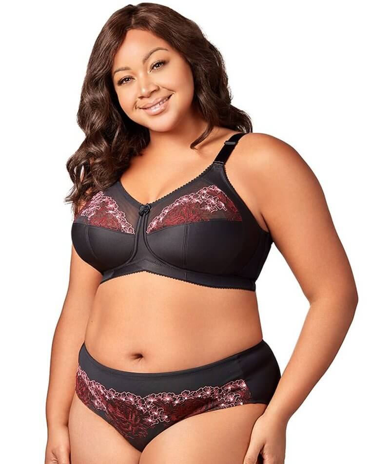 Elila Swiss Embroidered Microfiber Panty - Black - Image 5