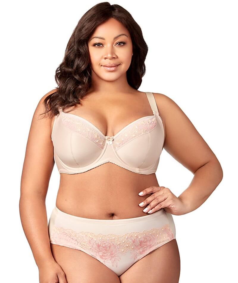 Elila Swiss Embroidered Underwire Balcony Bra - Nude - Image 3