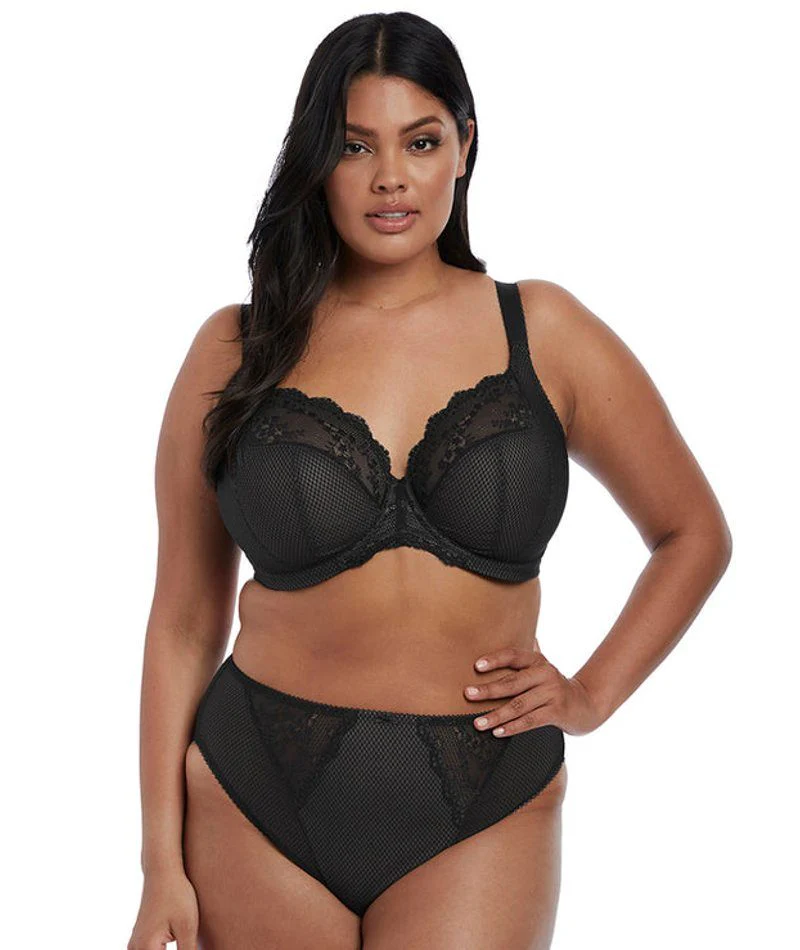 Elomi Charley Underwire Stretch Plunge Bra - Black - Image 11