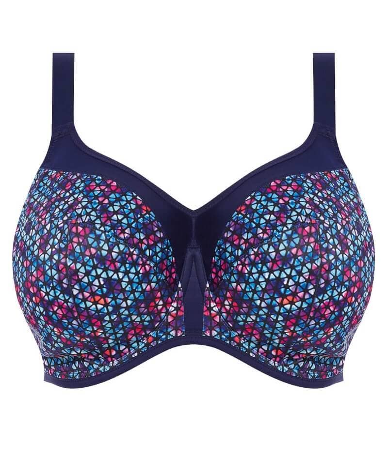 Elomi Energise Underwired Sports Bra - Navy Geo - Image 5