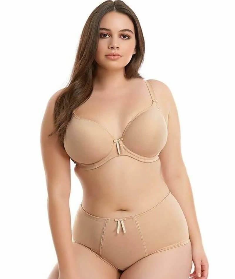 Elomi Bijou Underwire Banded Moulded Bra - Sand - Image 6