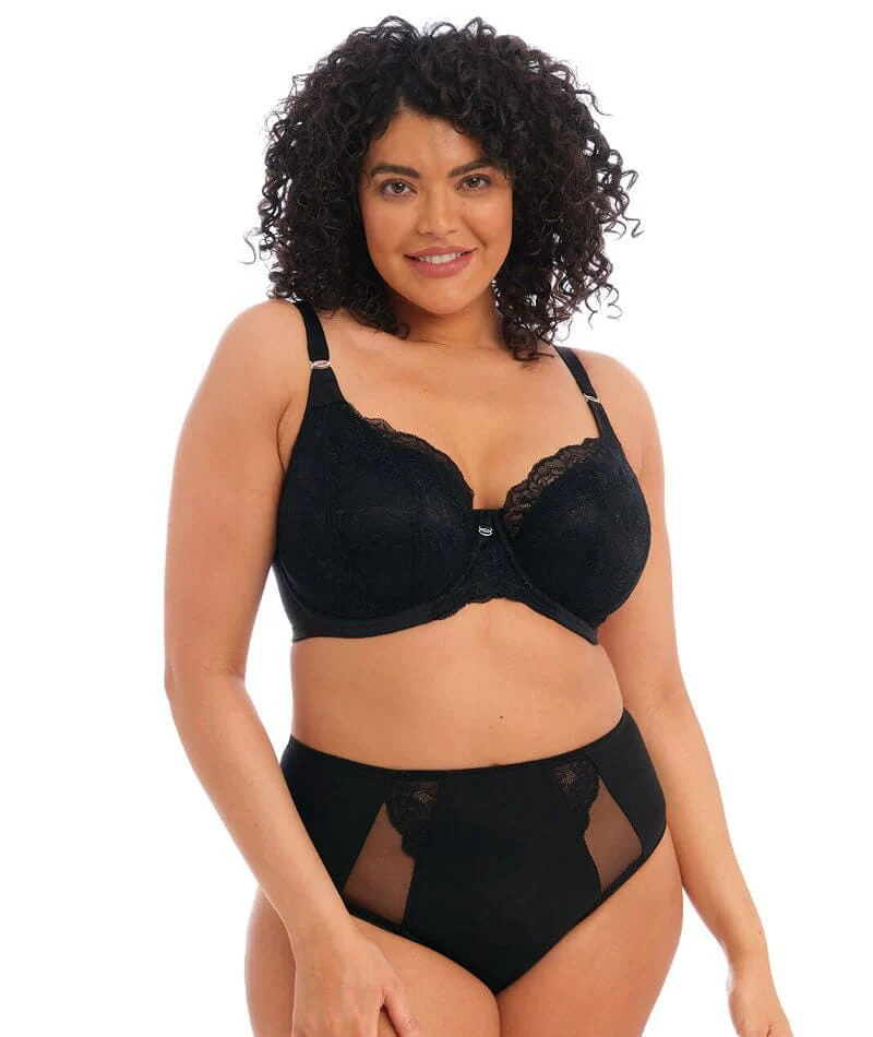 Elomi Brianna Underwire Padded Half Cup Bra - Black - Image 10