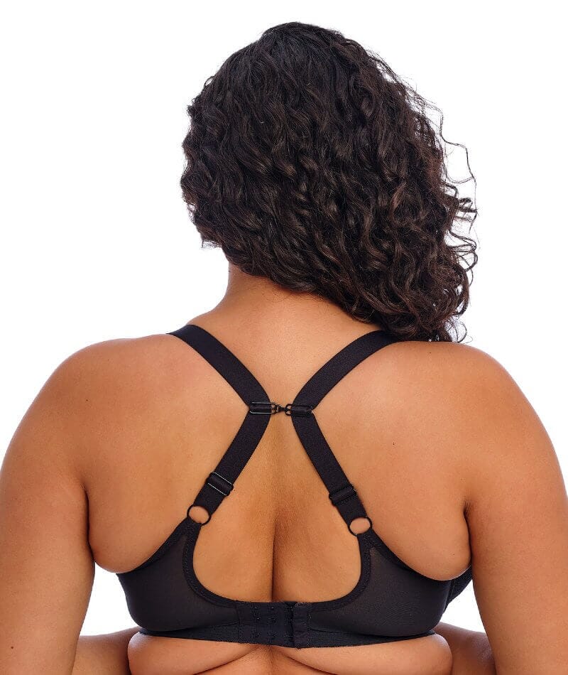 Elomi Brianna Underwire Padded Half Cup Bra - Black - Image 2