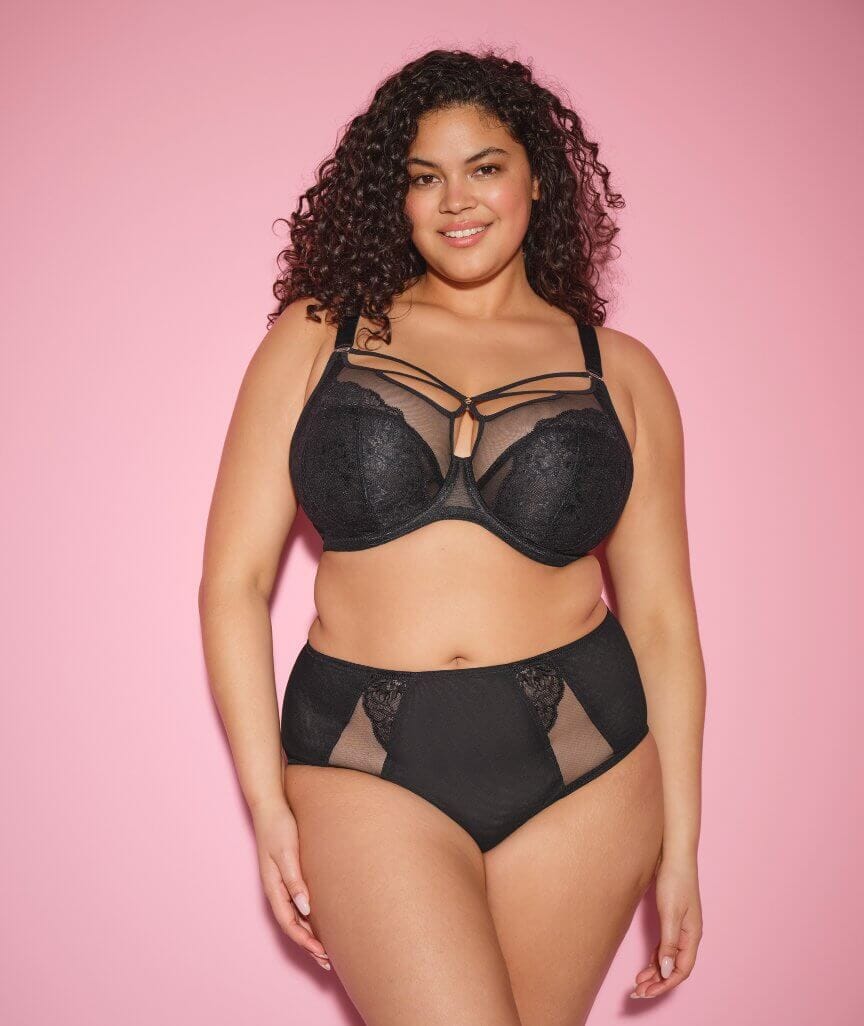 Elomi Brianna Underwire Plunge Bra - Black - Image 3