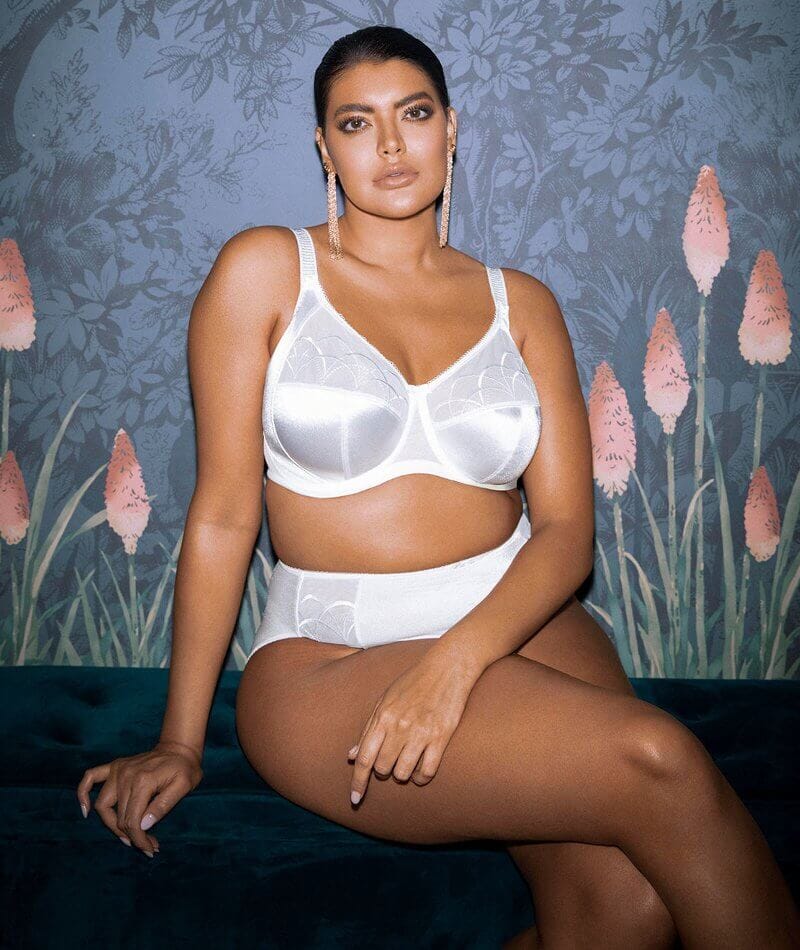 Elomi Cate Underwired Full Cup Banded Bra - White - Image 3