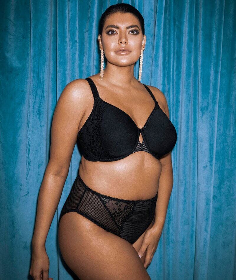 Elomi Charley Underwired Moulded Spacer Bra - Black - Image 3