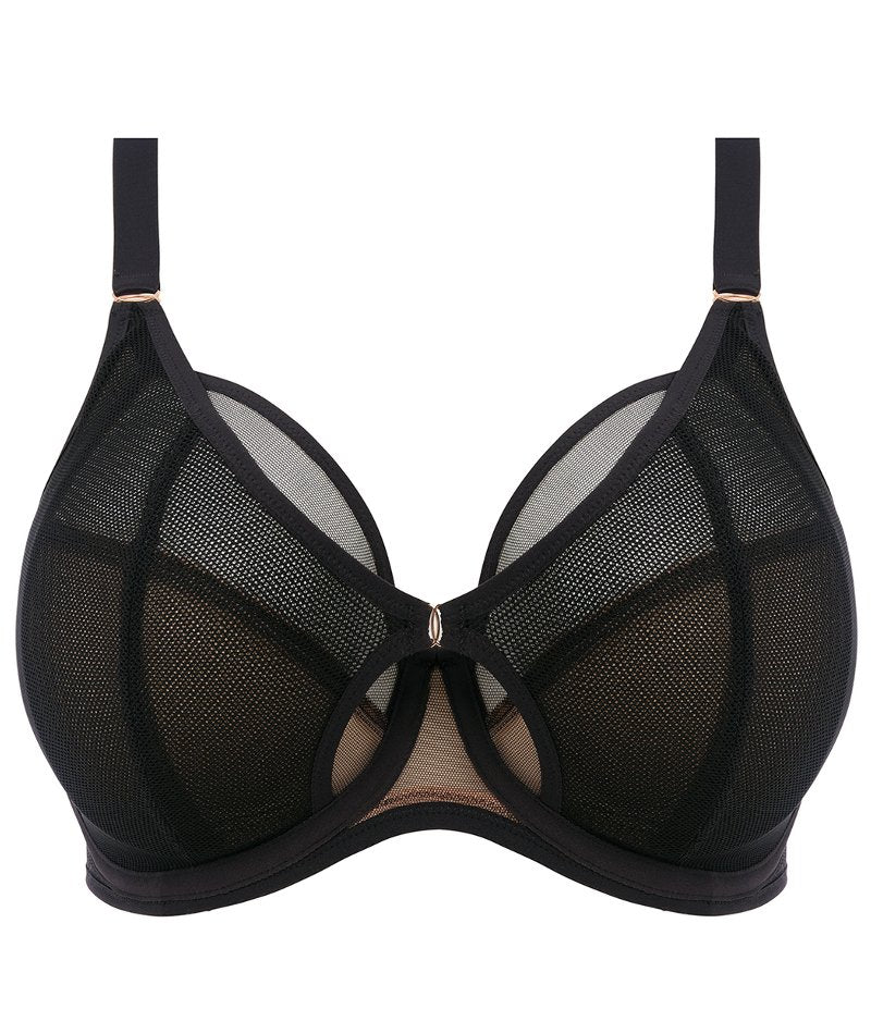 Elomi Kintai Underwired Plunge Bra - Black - Image 5