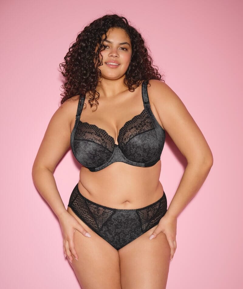 Elomi Lucie Underwire Stretch Plunge Bra - Black - Image 3