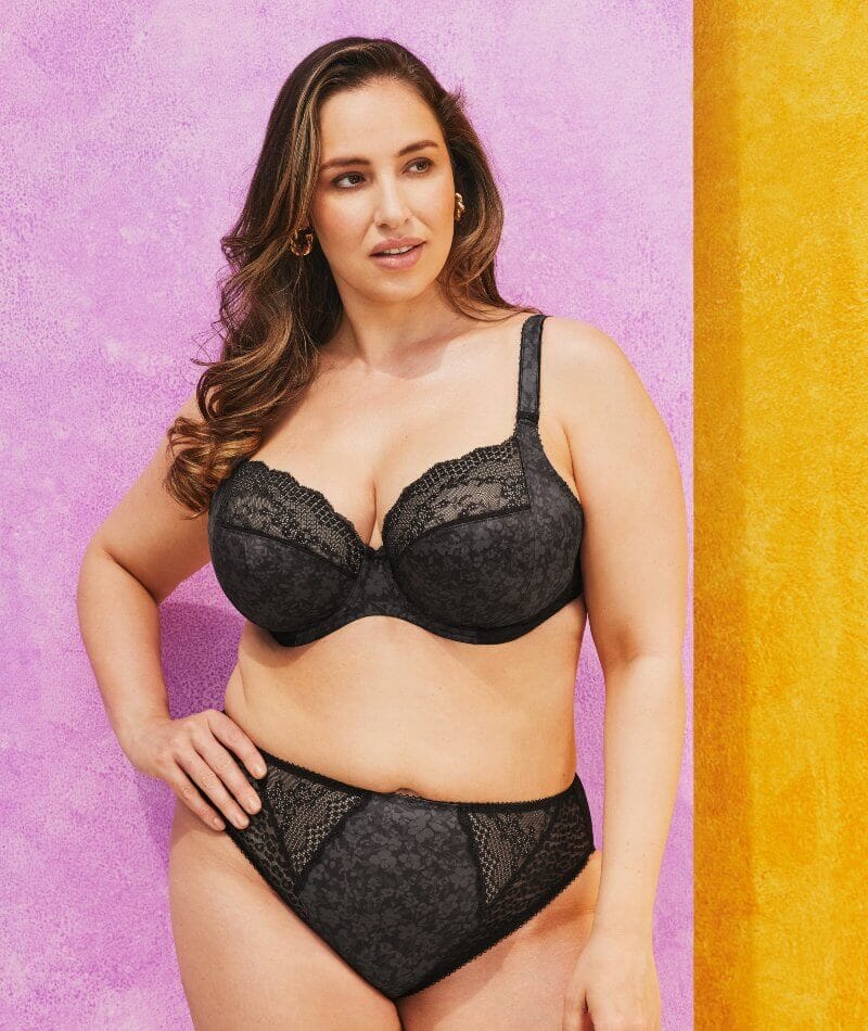 Elomi Lucie Underwire Stretch Plunge Bra - Black - Image 4